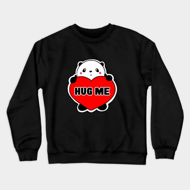 Hug Me - Cute Panda Crewneck Sweatshirt by Band of The Pand